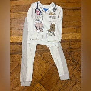 GAP Kids White and Blue Cotton Tee